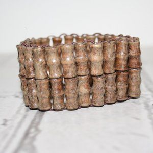Beautiful vintage wooden bracelet 6.5" bracelet